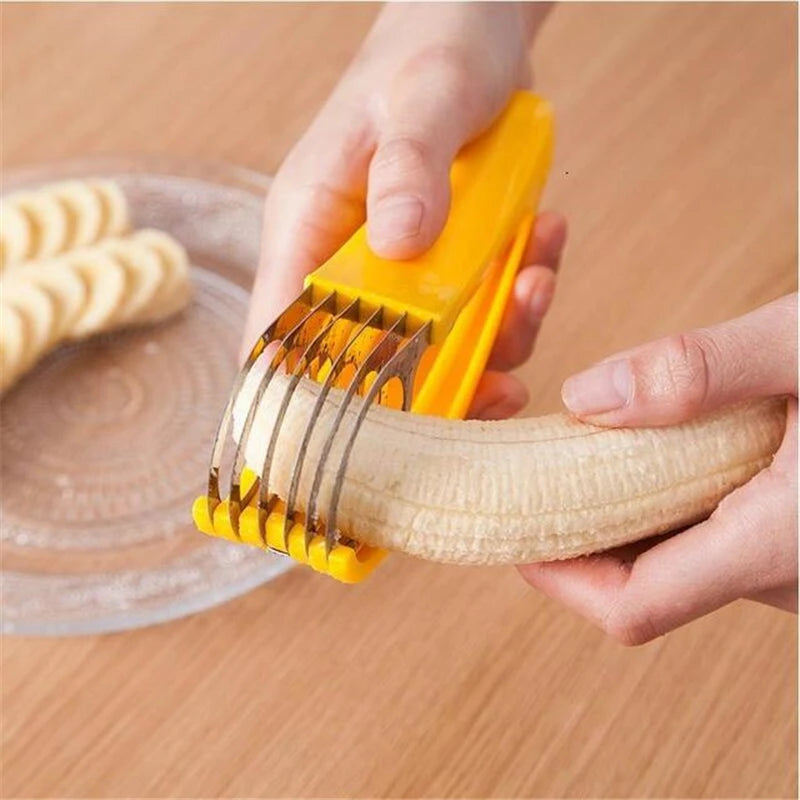 Ham Banana Slicer Cutter Eco-friendly Kitchen Tools Plastic Vegetable Fruit Slicers Cutter Cucumber Sala Shredders Cooking Tools
