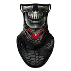 Bicycle UV Protection Face Mask Hiking Fishing Breathable Neck Cover Quick-drying Cycling Triangle Scarf Halloween 3D Skull Mask
