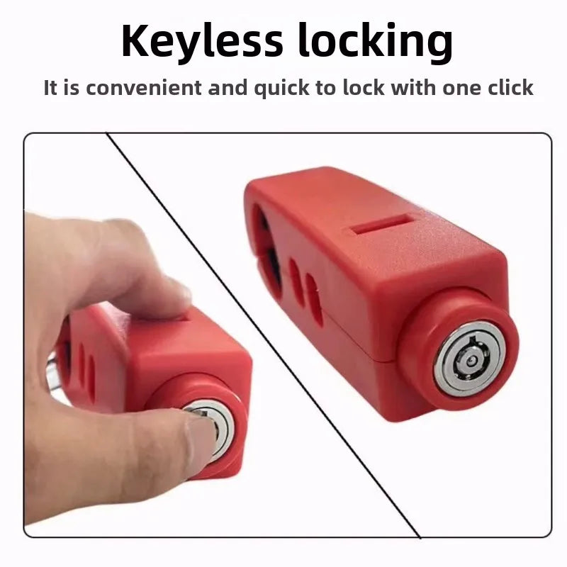 Mini Electric Vehicle Bike Anti-Theft Lock Set - Bicycle Brake Handlebar Grip Cycling Horn Throttle Lock for Scooter Motorcycle