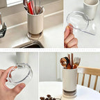 Utensil Holder Countertop Self Draining Small Compact Storage Rack Spatula Organizer for Spoon Silverware Cutlery Home Kitchen