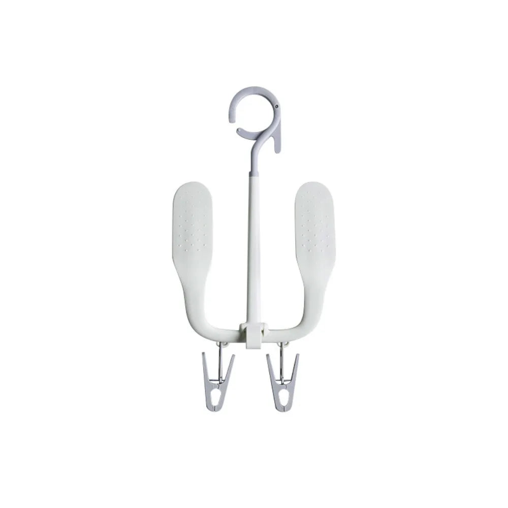 Rotatable Shoe Drying Rack Double Hooks Multi-Functional Shoe Hanging Hook Windproof Space Saving Shoes Hanger