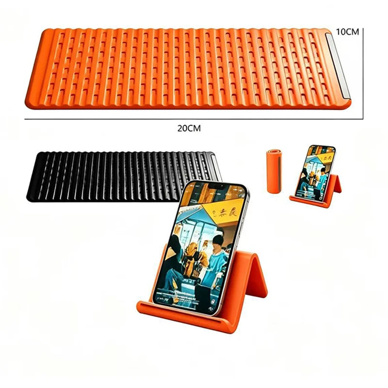 Lazy Portable Phone Stand Silicone Desktop Tablet Laptop Holder Creative Flexible Foldable Transforming Stand Travel Accessory