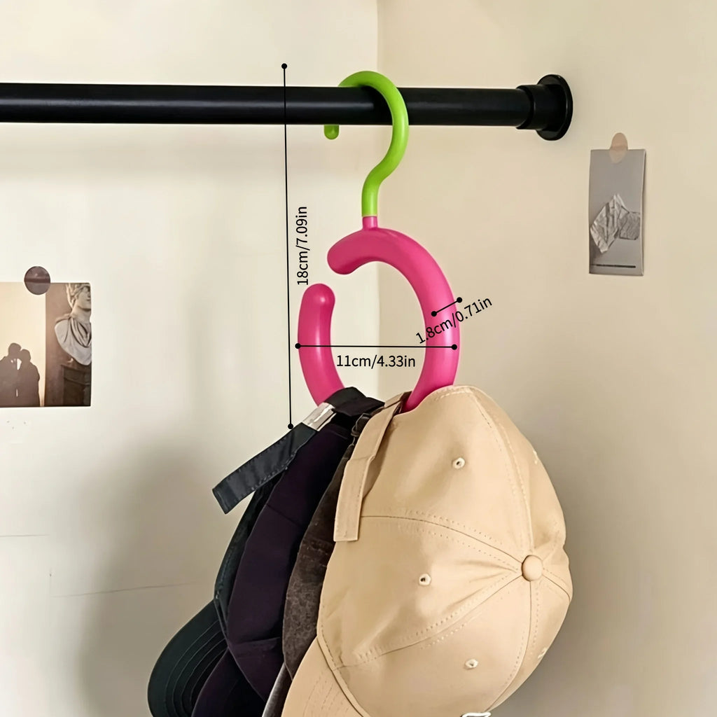 1 PCS Multifunctional Non Punching Clothes and Hat Hook, Dormitory Underwear Suspender Bag, Hat Scarf, Seamless Storage Hook