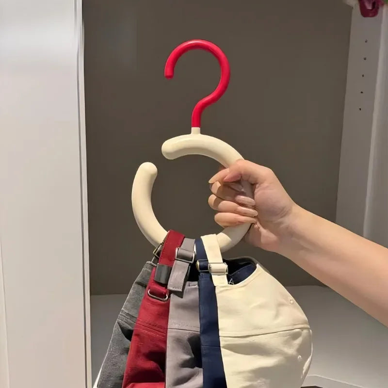 1 PCS Multifunctional Non Punching Clothes and Hat Hook, Dormitory Underwear Suspender Bag, Hat Scarf, Seamless Storage Hook