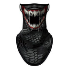 Bicycle UV Protection Face Mask Hiking Fishing Breathable Neck Cover Quick-drying Cycling Triangle Scarf Halloween 3D Skull Mask