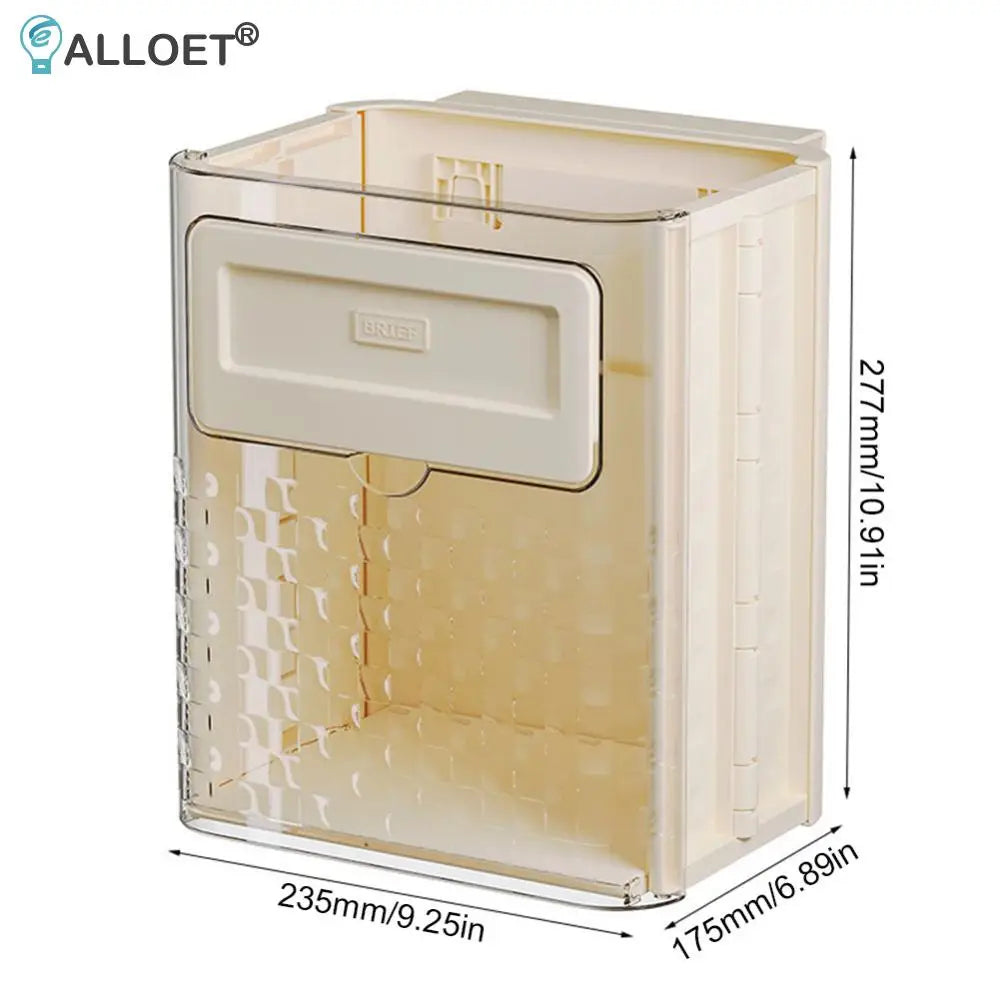 10L Foldable Hanging Trash Can Large Capacity Hanging Collapsible Trash Can Kitchen Garbage Can for Cabinets Bathroom