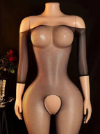 High Waist Pantyhose Mesh Stockings For Sex Sexy Porn Female Lingerie Fishnet Bondage Erotic Bodysuit Stretch Open Crotch Tights