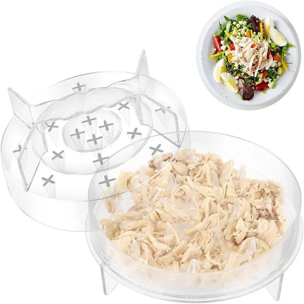Clear Chicken Shredder Strong Anti-Slip Base Ergonomic Handle Chicken Shredder Tool BPA Free Manual Meat Shredder Tool Meal Prep