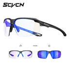 SCVCN UV400 Photochromic Outdoor Cycling Sunglasses High Fashion Women Sports Running Sunglasses Hiking MTB Road Bike Glasses