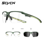 SCVCN UV400 Photochromic Outdoor Cycling Sunglasses High Fashion Women Sports Running Sunglasses Hiking MTB Road Bike Glasses