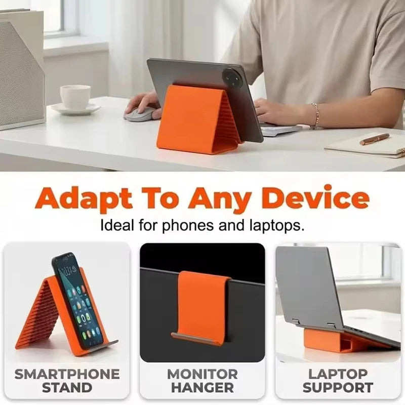 Lazy Portable Phone Stand Silicone Desktop Tablet Laptop Holder Creative Flexible Foldable Transforming Stand Travel Accessory