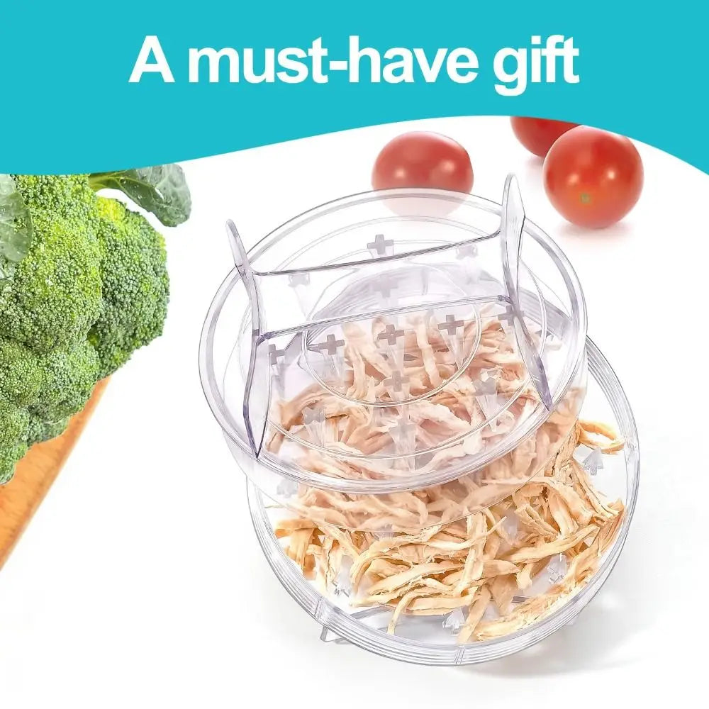 Clear Chicken Shredder Strong Anti-Slip Base Ergonomic Handle Chicken Shredder Tool BPA Free Manual Meat Shredder Tool Meal Prep