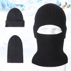 2 In1 Winter Mask Beanies Hats Warm Knitted Balaclava Hats Windproof Solid Full Face Ski Bonnet Tactical Cycling Earmuffs Cap