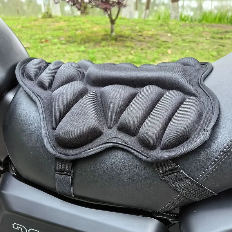 High Quality Universal 3D Gel Motorcycle Seat Pad, Breathable Shock-Absorbing Cushion for E-Bikes & Scooters