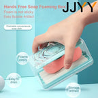 Soap Dish With Lid Soap Holder Bathroom Organizer Travel Soap Box Draining Soap Saver 2 In 1 Quick Foaming Roller Shower