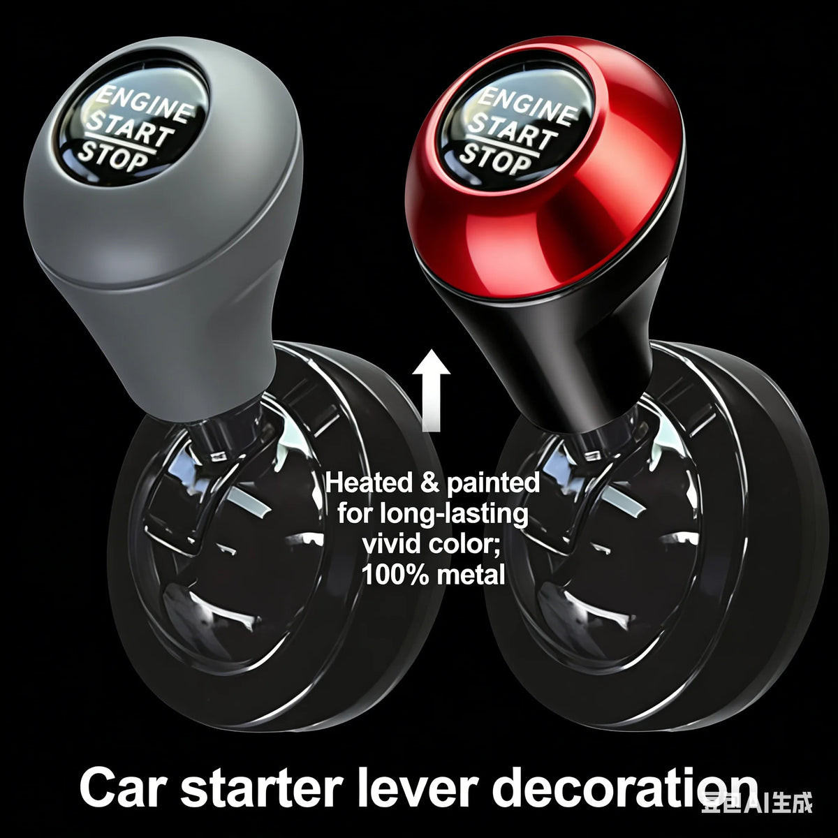 Car One-Touch Start Button with Push-to-Start Rocker Lever Car Accessories Interior Decor Push Rocker One-Touch Start Accessor Main image