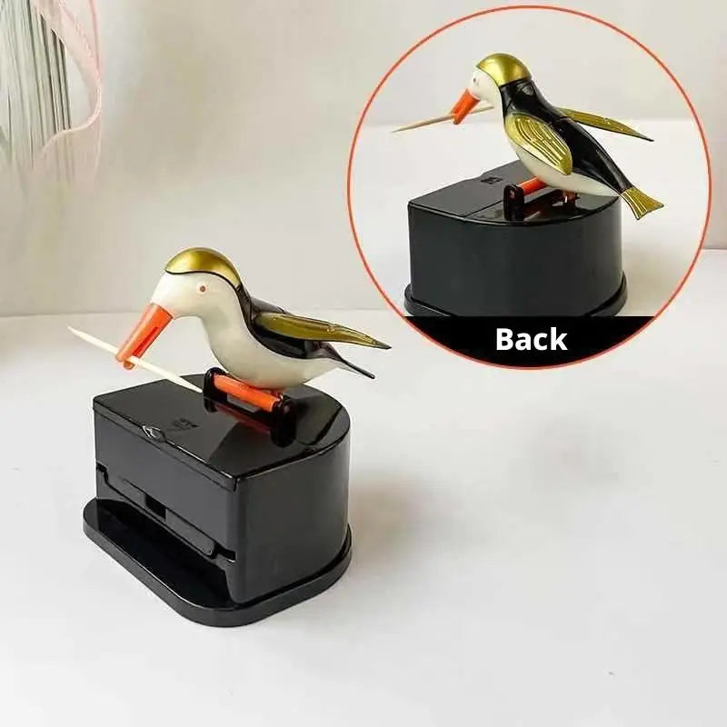 Creative Woodpecker Toothpick Box Creative Pressing Toothpick Cartridge Bird Holding Toothpick Jar Holder