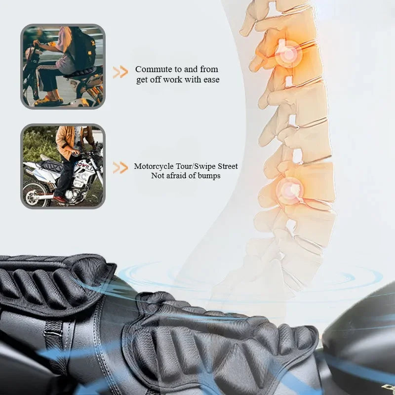 High Quality Universal 3D Gel Motorcycle Seat Pad, Breathable Shock-Absorbing Cushion for E-Bikes & Scooters