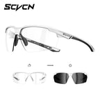 SCVCN UV400 Photochromic Outdoor Cycling Sunglasses High Fashion Women Sports Running Sunglasses Hiking MTB Road Bike Glasses