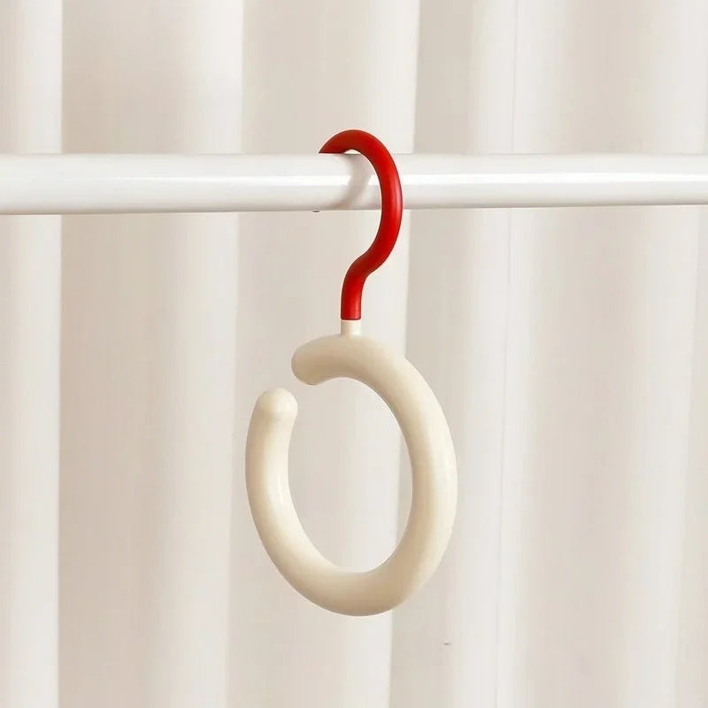 1 PCS Multifunctional Non Punching Clothes and Hat Hook, Dormitory Underwear Suspender Bag, Hat Scarf, Seamless Storage Hook