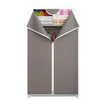 Portable Closet Large Wardrobe with 6 Shelves Clothes Organizer with Hanging Rods Wardrobe with Side Pockets Clothes