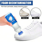 White Shoe Cleaner 100ml Foam Waterless Remover White Leather Shoe Cleaner for Leather Canvas Mesh Fabric Basketball Athletic