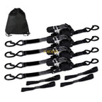 C4DD 4pcs Polyester Webbing Ratchet Straps For Motorcycle Equipment Transport
