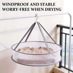 SUSU 1/2 Layer Home Foldable Mesh Clothes Basket Clothes Net Sweater Anti Deformation Flat Clothes Basket Socks Underwear Tool