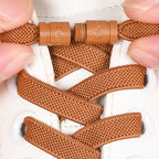 8mm No Tie Shoe Laces Button locking Without Ties Elastic Laces Sneaker Widened Flat Shoelace for Shoes