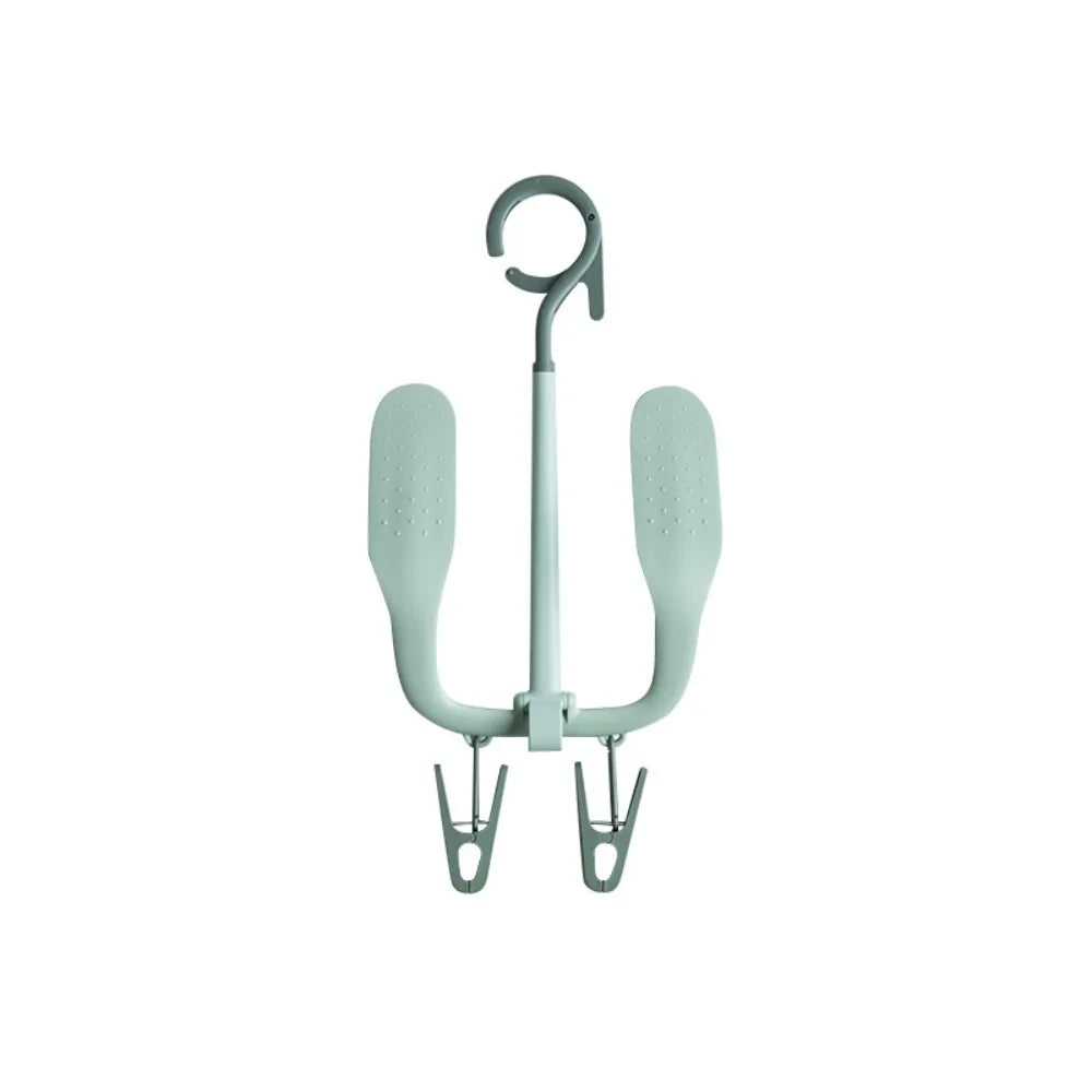 Rotatable Shoe Drying Rack Double Hooks Multi-Functional Shoe Hanging Hook Windproof Space Saving Shoes Hanger