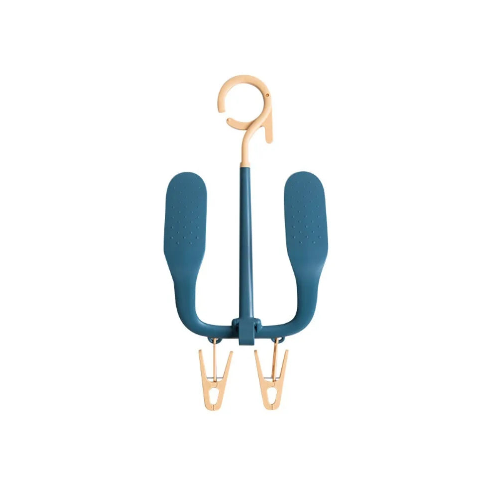 Rotatable Shoe Drying Rack Double Hooks Multi-Functional Shoe Hanging Hook Windproof Space Saving Shoes Hanger