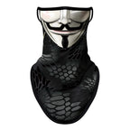 Bicycle UV Protection Face Mask Hiking Fishing Breathable Neck Cover Quick-drying Cycling Triangle Scarf Halloween 3D Skull Mask