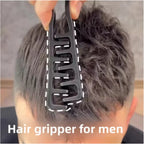 Men Fluffy Texture Hair Gripper Styling Comb, Portable Plastic Barber Tool for DIY Hairstyle Salon Daily Business Travel Office