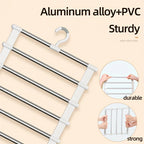 Stainless Steel Multi Functional Pants Rack Cloud Ladder Hanging Folding Multi-layer Seamless Storage Organizer