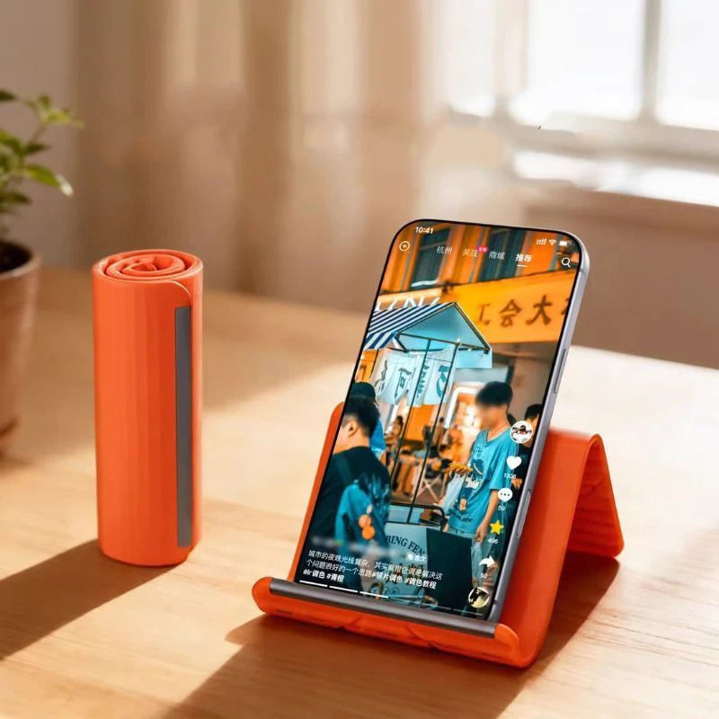 Lazy Portable Phone Stand Silicone Desktop Tablet Laptop Holder Creative Flexible Foldable Transforming Stand Travel Accessory