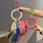 1 PCS Multifunctional Non Punching Clothes and Hat Hook, Dormitory Underwear Suspender Bag, Hat Scarf, Seamless Storage Hook