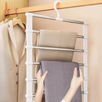 Stainless Steel Multi Functional Pants Rack Cloud Ladder Hanging Folding Multi-layer Seamless Storage Organizer