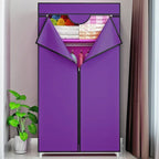 Portable Closet Large Wardrobe with 6 Shelves Clothes Organizer with Hanging Rods Wardrobe with Side Pockets Clothes