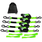 C4DD 4pcs Polyester Webbing Ratchet Straps For Motorcycle Equipment Transport
