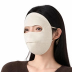 Windproof Woolen Face Mask Anti Cold Inner Layer Silk Warm Face Shield Thicken Warmth Full Face Covering Winter Face Mask