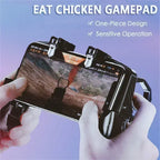 K21 ABS Mobile Phone Gaming Accessories Game Handle for PUBG Aim Shooting 4-fingers Alloy Key Button Gamepad Joystick Controller