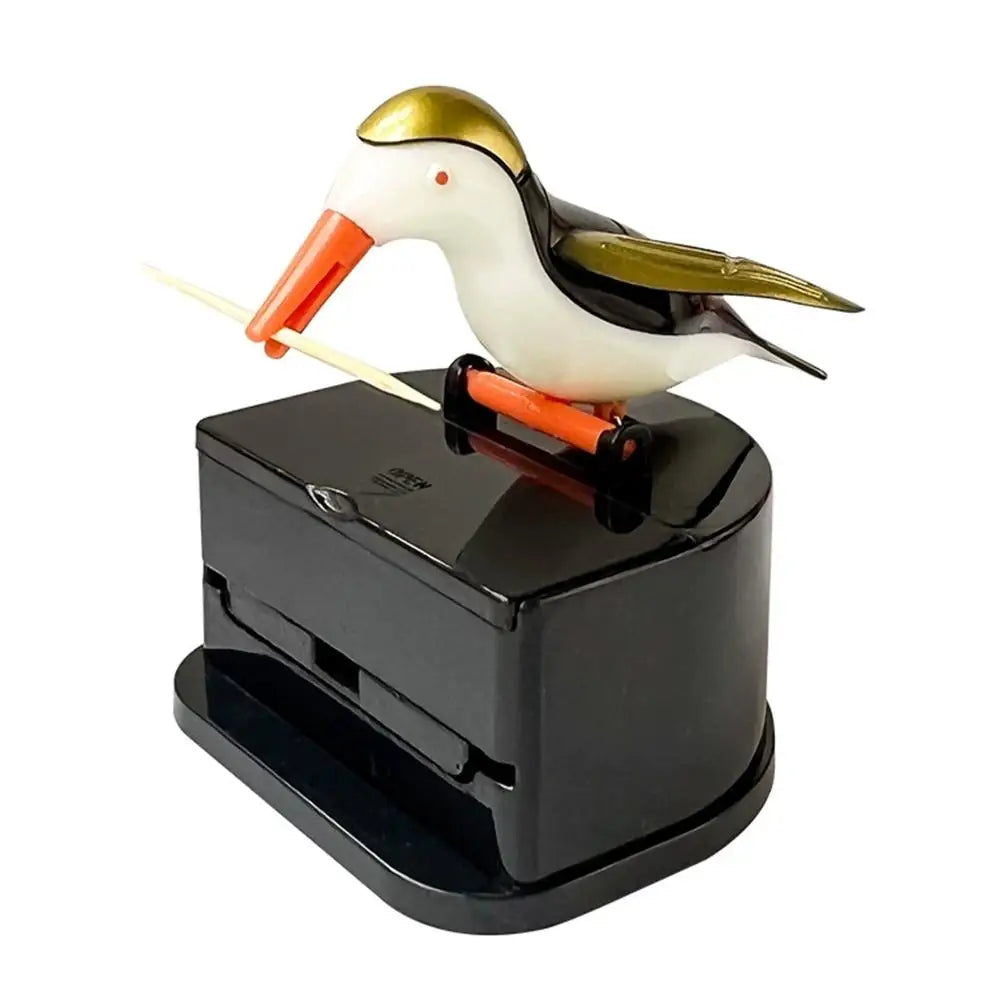 Creative Woodpecker Toothpick Box Creative Pressing Toothpick Cartridge Bird Holding Toothpick Jar Holder