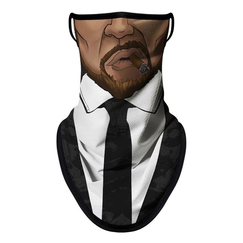 Bicycle UV Protection Face Mask Hiking Fishing Breathable Neck Cover Quick-drying Cycling Triangle Scarf Halloween 3D Skull Mask