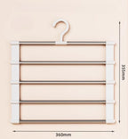 Stainless Steel Multi Functional Pants Rack Cloud Ladder Hanging Folding Multi-layer Seamless Storage Organizer