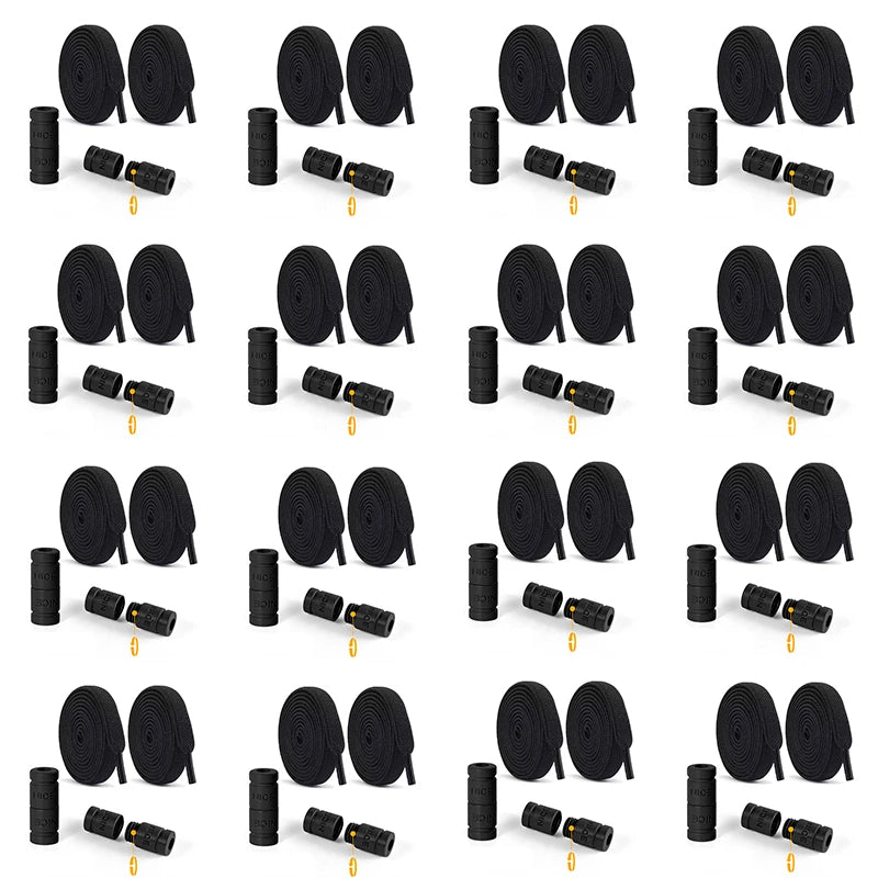 8mm No Tie Shoe Laces Button locking Without Ties Elastic Laces Sneaker Widened Flat Shoelace for Shoes