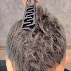 Men Fluffy Texture Hair Gripper Styling Comb, Portable Plastic Barber Tool for DIY Hairstyle Salon Daily Business Travel Office