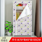Portable Closet Large Wardrobe with 6 Shelves Clothes Organizer with Hanging Rods Wardrobe with Side Pockets Clothes