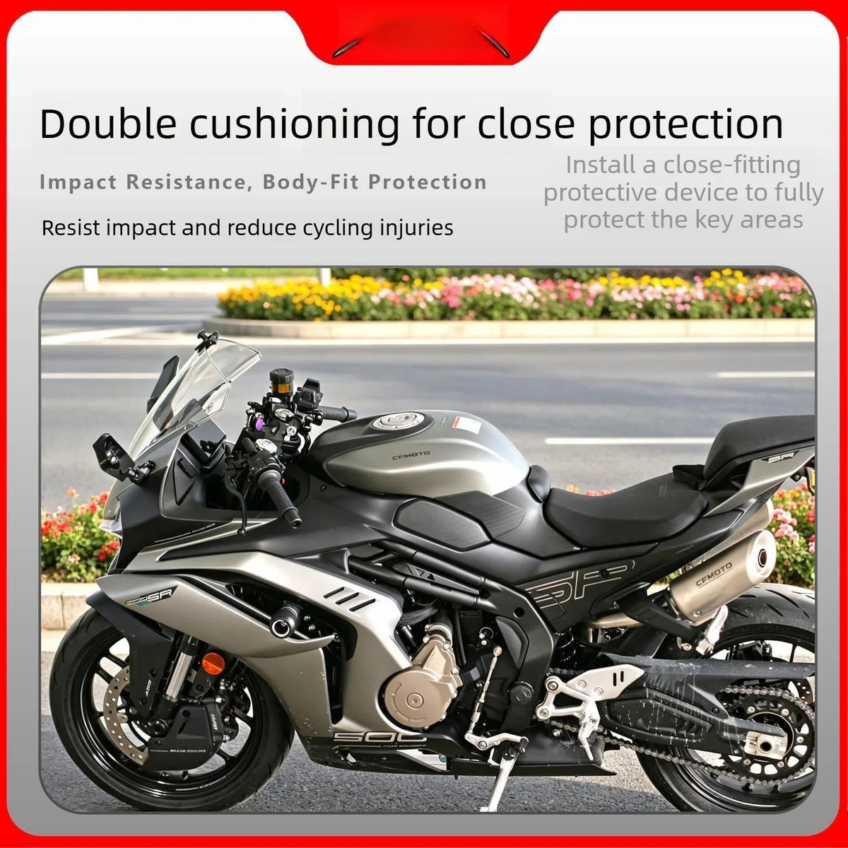 Motorcycle Crotch Protector Silicone Anti-collision Fuel Tank Cushion Non-slip Rider Protection Pad Motorbike Riding Safety