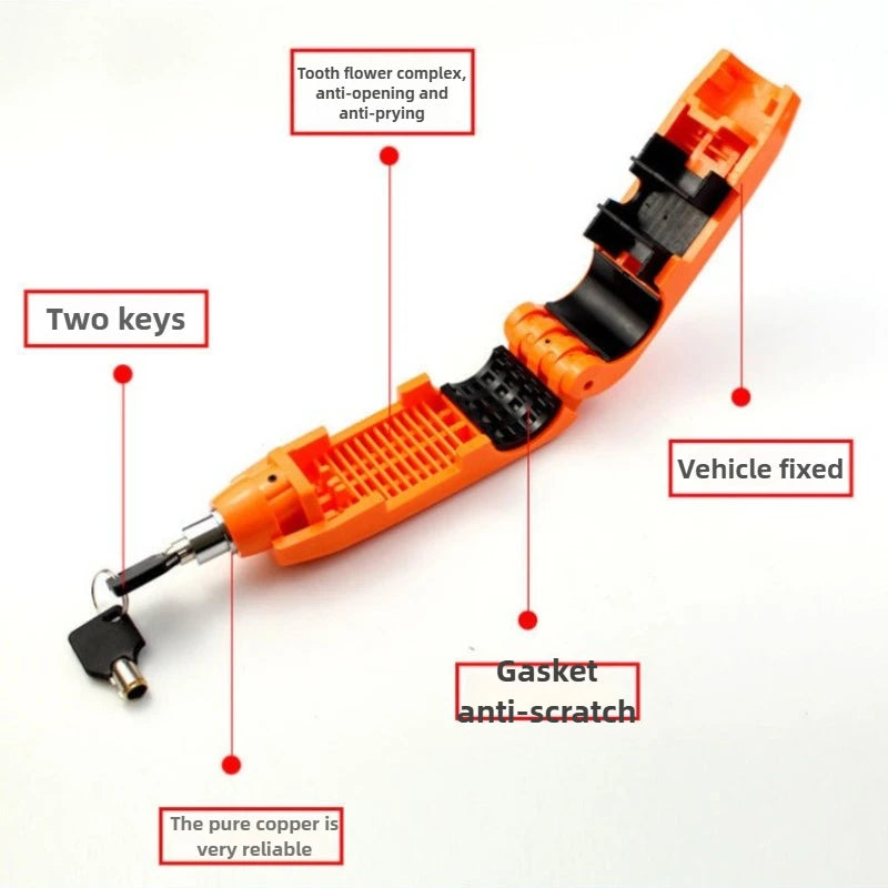 Mini Electric Vehicle Bike Anti-Theft Lock Set - Bicycle Brake Handlebar Grip Cycling Horn Throttle Lock for Scooter Motorcycle
