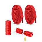 8mm No Tie Shoe Laces Button locking Without Ties Elastic Laces Sneaker Widened Flat Shoelace for Shoes